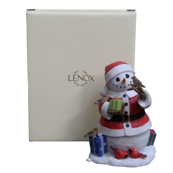 Lenox Snowman Santas Helper Lynn Bywaters Winter Figurine - Picture 1 of 7